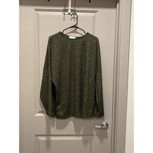New Boutique Green Sparkle Top